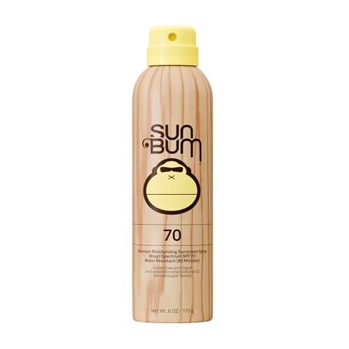 Sun Bum Original SPF 70 Sunscreen Body Spray Broad Spectrum Moisturizing Sunscreen with Vitamin E Hawaii 104 Act Compliant Made without Octinoxate Oxybenzone 6 oz
