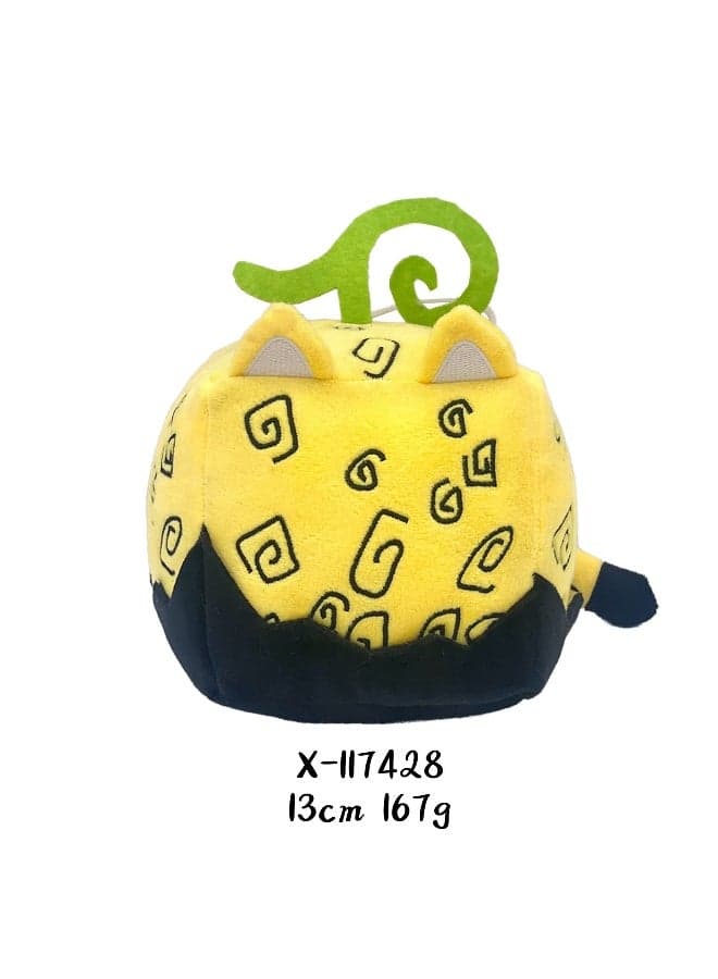 Blox Fruits Game Plush Toy - Leopard Print Devil Fruit Earthquake Fox Box, Perfect Gift for Kids