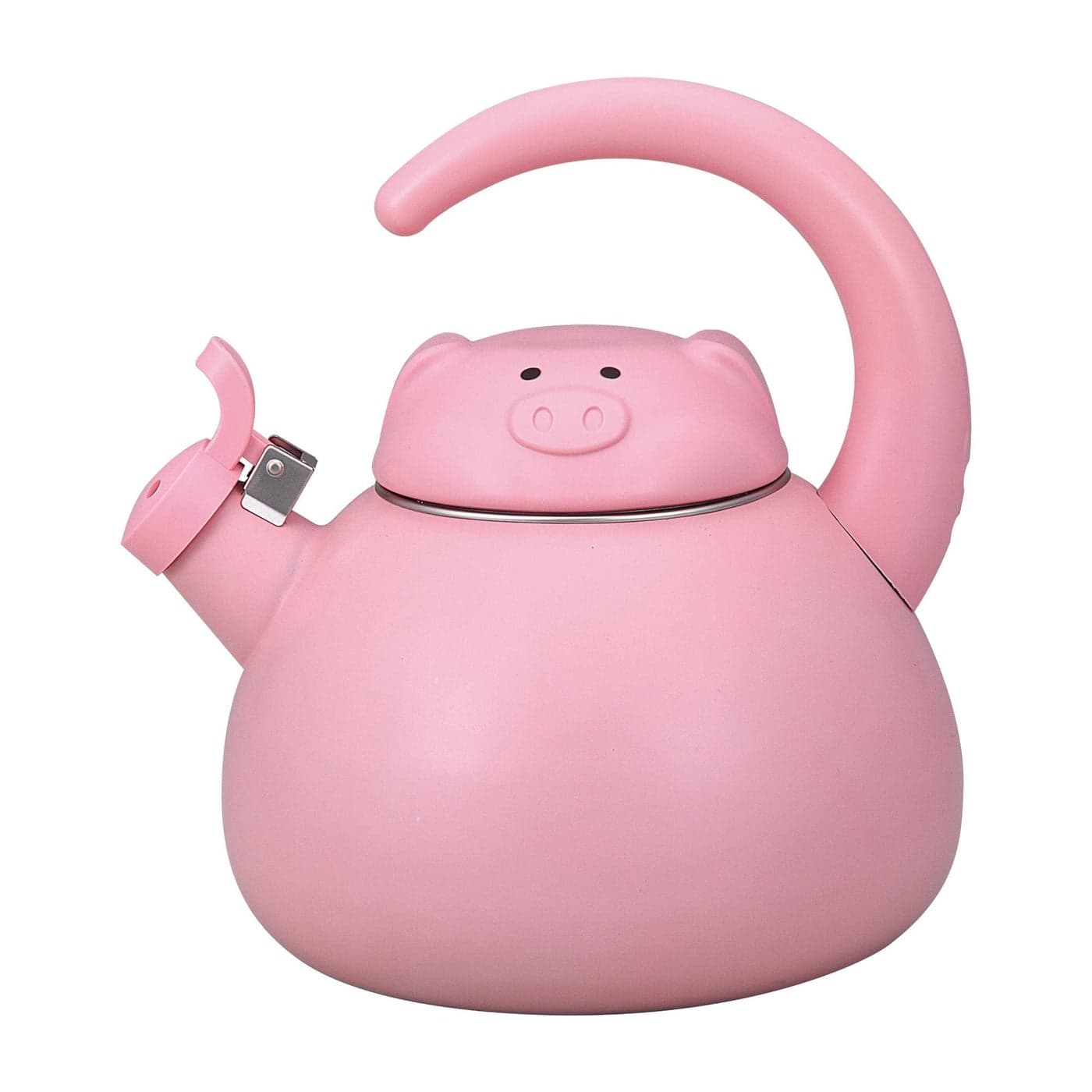 Whistling Tea Kettle for Stove Top Enamel on Steel Teakettle Supreme Housewares Pink Pig Design Teapot Water Kettle Cute Kitchen Accessories Teteras 21 Quart Pink Pig