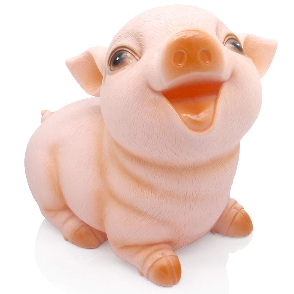 HW Cute Pig Coin Money Bank Shatterproof Piggy Bank Creative Money Bank Can Store 1000 Coins Best Bitrthday Gift Stare Piggy WK7D3