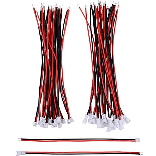 EBOOT 20 Pairs 1.25 mm Compatible with JST 2 Pin Micro Electrical Male and Female Connector Plug with 10 cm Wire Cable