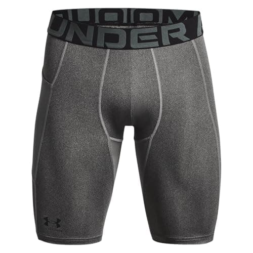 Under Armour Men's HeatGear Pocket Long Shorts , Carbon Heather (090)/Black, X-Small