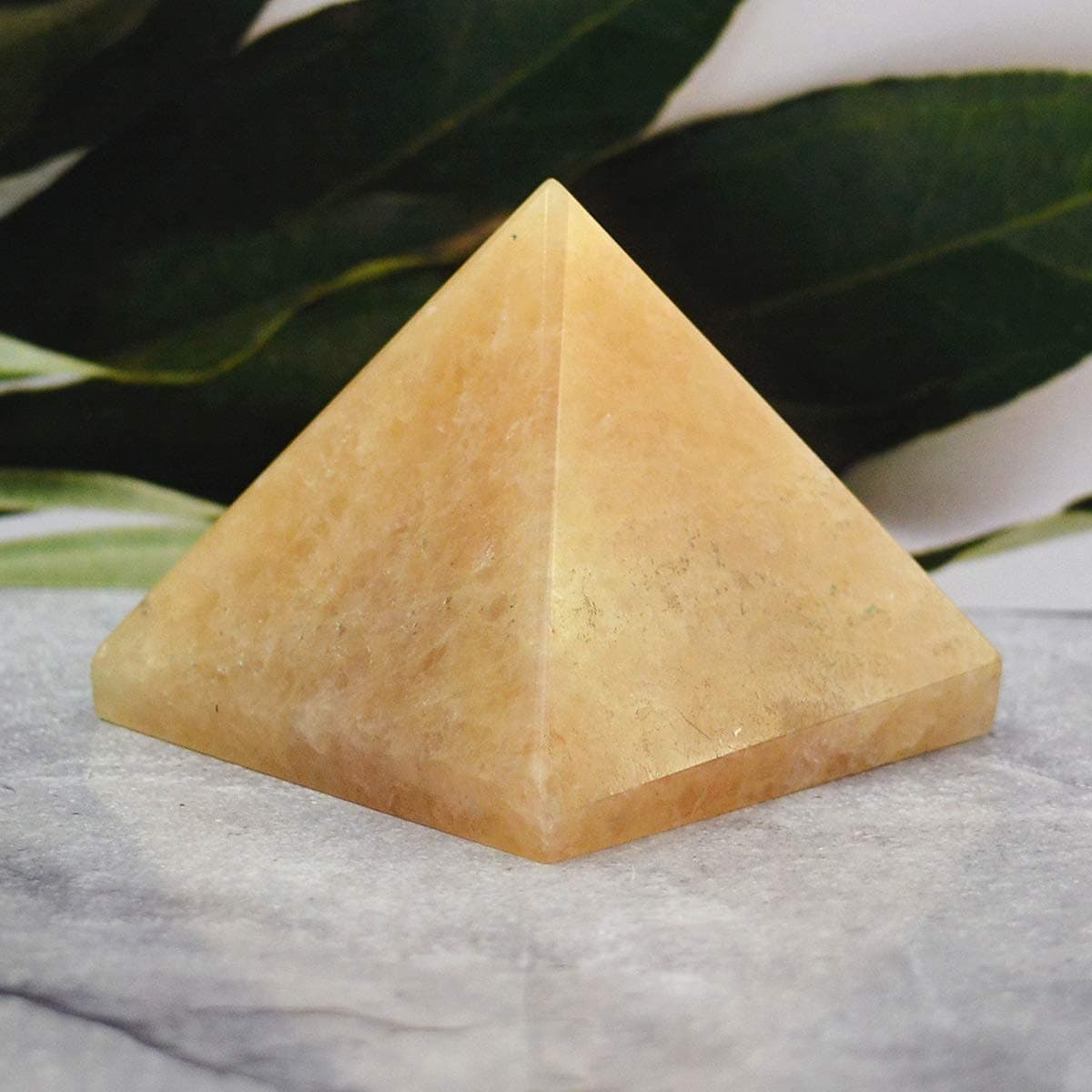 Reiki Crystal Products Natural Citrine Pyramid for Reiki HealingGrid Vastu Correction and Crystal Healing Stone Pyramid Size 4045 mm Color Yellow Pack of 1 pc