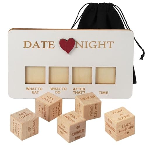 Date Night DiceWooden Dating Fun Love Food Decision Dice Date IdeasGifts for BoyfriendGirlfriend