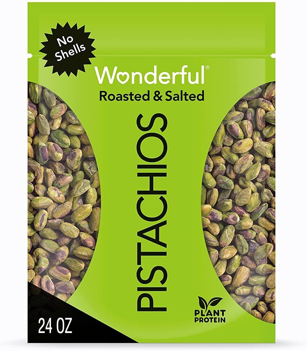 Wonderful Roasted & Salted Pistachios - No Shells, 24oz