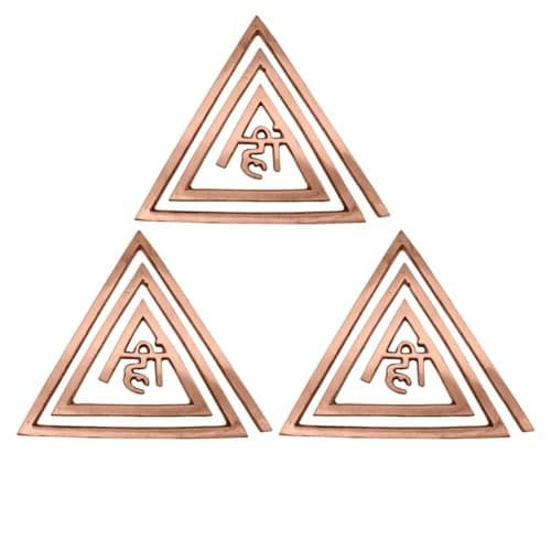 Vastu Vardan Hii Copper Helix for Vastu | 4 Inch | Pack of 3 | South East Vastu Remedy | Main Door Entrance | Bedroom | Toilet | Helix Vastu Dosh Remedies Products