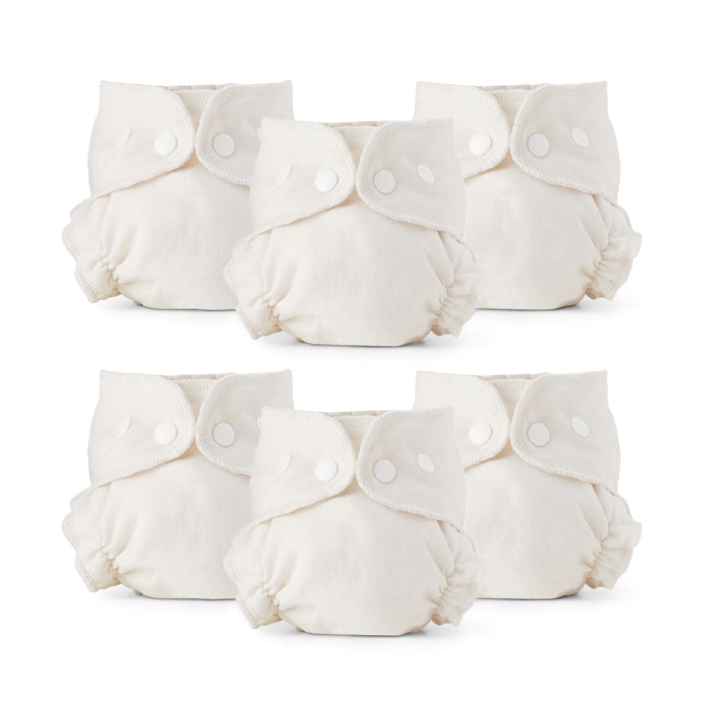 Esembly Cloth Diaper Inner TrimFitting Certified Organic Cotton Reusable and Absorbent LeakProof Inserts with Snap Closure for EcoFriendly Diapering 6Pack Size 1 717lbs