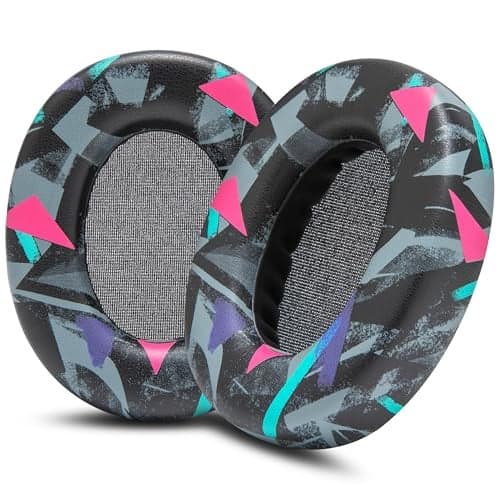 WC PadZ Crusher ANC 2 - Premium Replacement Earpads for Skullcandy Crusher ANC 2 Over-Ear Headphones by Wicked Cushions | Enhanced Comfort & Sound Isolation | 90's Black
