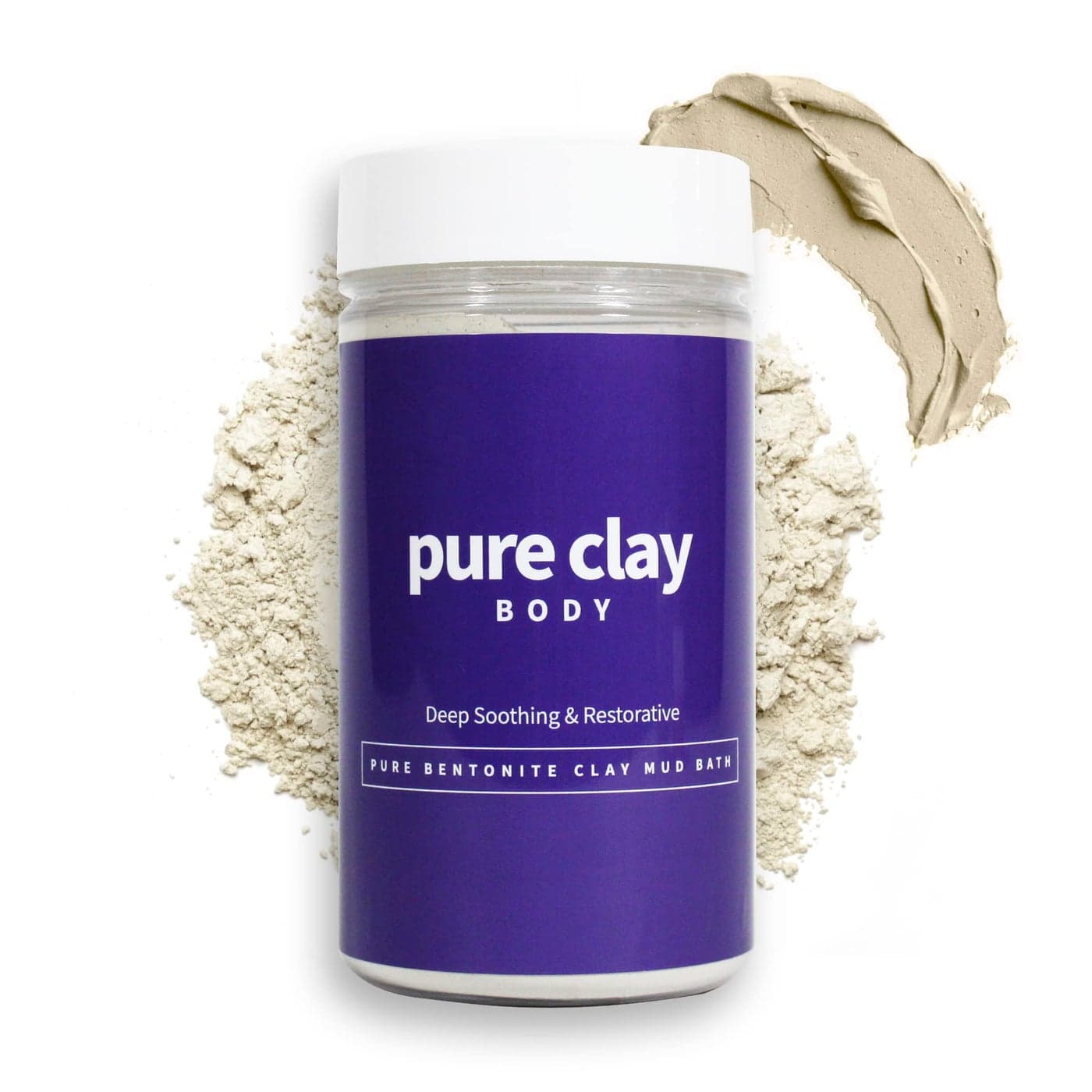PURE CLAY Calcium Bentonite Clay Powder 100 Natural Food Grade Organic Bath and Body Mud Detox Skin Soothing Deep Pore Cleansing 32 oz