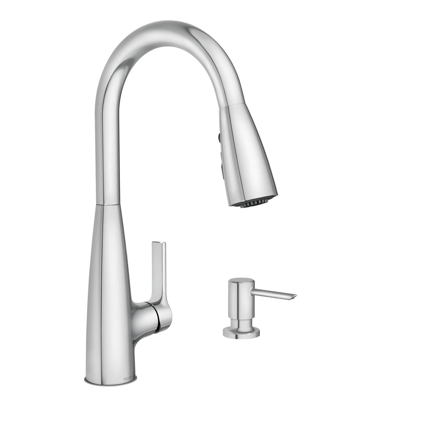 Moen Haelyn Chrome SingleHandle PullDown Sprayer Kitchen Faucet Featuring Power Boost for a Faster Clean Soap Dispenser Included 87627