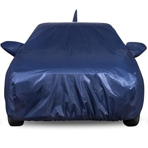 Autofact 210D SuperDuper Waterproof Car Cover for Maruti Swift Dzire (2017 to 2024) | All-Weather Protection, UV & Heat Resistant, Windproof with Buckle Belt, Scratch & Dust Proof, Navy Blue