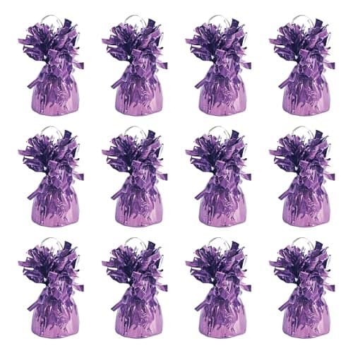 Metallic Wrapped Balloon Weight Pack of 12