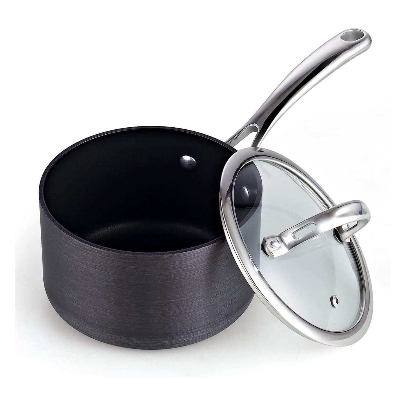 Cooks Standard 2Quart Hard Anodized Nonstick Saucepan with Lid Black