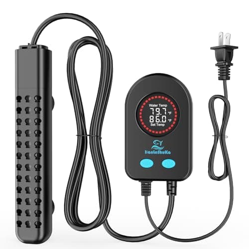HANLESHUKA 500W Aquarium Heater for 70-120 Gallon with Auto Shut-Off When Leaving Water—Submersible Fish Tank Heater, Dry-Burn & Overheat Protection, Explosion-Proof, Freshwater Saltwater Large Tank