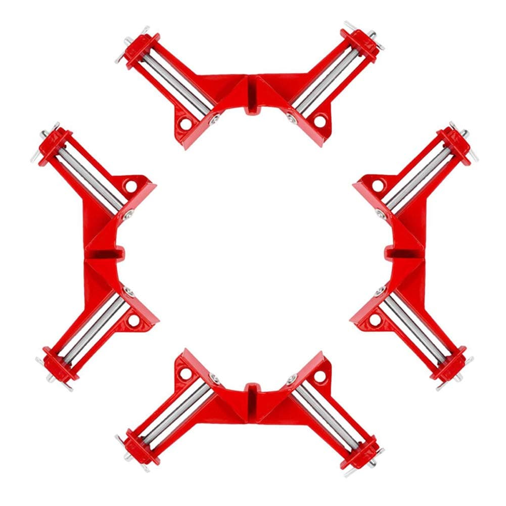 Beduan 90 Degree Right Angle Clip Fixed Corner Clamp Multifunction Hand Tool for DIY Fishtank Woodworking Picture Frame Pack of 4