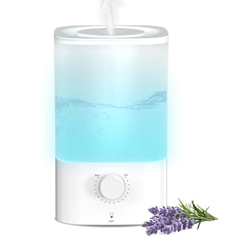 Electactic Top-Fill Cool Mist Bedroom Humidifier for Plants & Baby Nursery, 3.2L Large Capacity for up to 40H Runtime, Ultra Quiet <28dB, 3 IN 1, 5μm Fine Mist, BPA-Free for Living Room, Desk, Office
