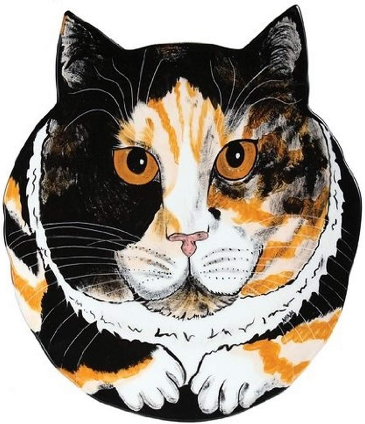 Pavilion Gift Company SydneyCalico1075 Cat Plate 1075 Multicolored