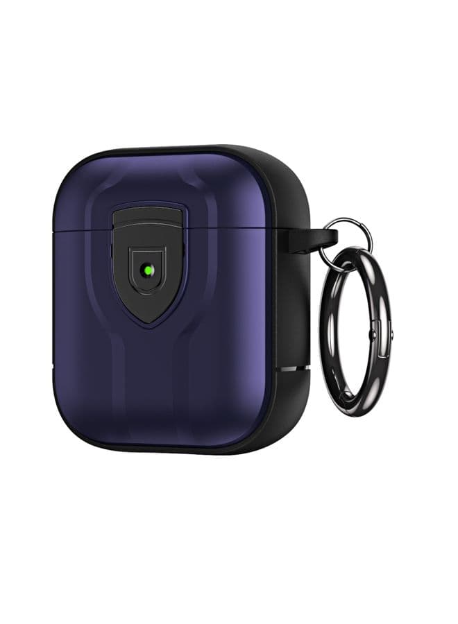 Case Cover For AirPods 1/2 TPU + PC Full Wrap Type Protection Case Cover Purple