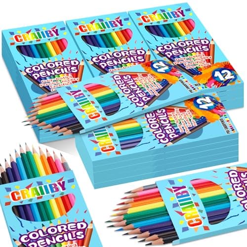Craiiby Colored Pencils Bulk 288 Count 24 Packs PreSharpened 12 Colors Ideal for Classroom Distribution Students Teacher Use Back to School Supplies