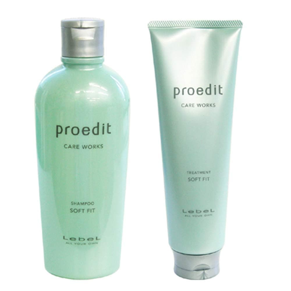 Lebel Proedit Care Works Hair Shampoo 300ml Hair Ttreatment 250ml Set Soft Fit