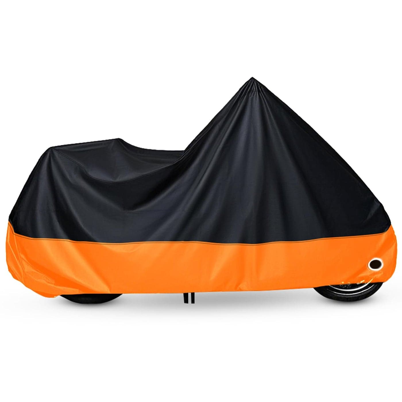 XYZCTEM Motorcycle Cover All Season BlackOrange Waterproof Sun Motorcycle Acessories Fits up to 108 Harley Davison Honda Suzuki Kawasaki Yamaha and More