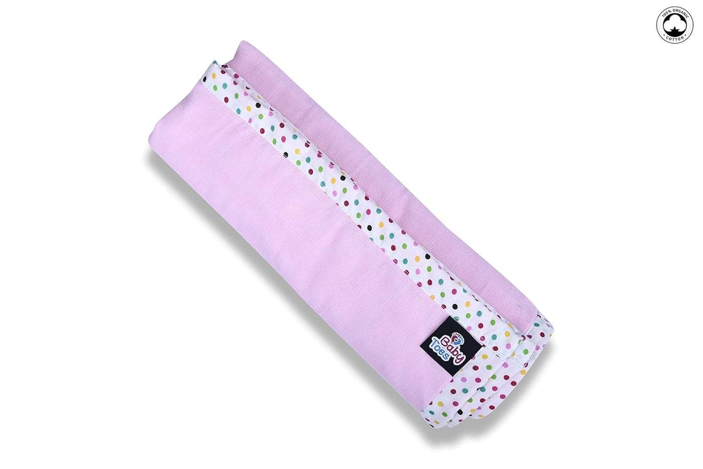 Baby Toes Baby Blanket Nursery Swaddle Wrap Pure Cotton Double Layer Super Soft Absorbent Muslin Cloth Blankets for Newborn Babies Protection Large 34X23 Inch Size 0 to 5 Months Pink