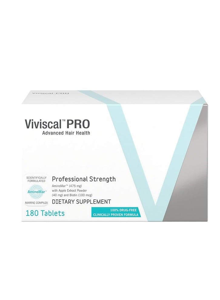 Viviscal PRO Advanced Hair Health Professional Strength Scientifically Formulated with Marine Collagen & Apple Extract, Vitamins & Amino Acid - 180 Count