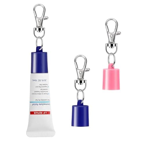 Keychain Cap Compatible with Aquaphor 035 oz Lip Repair Portable Holder Keychain Cap Compatible with Aquaphor Lip BalmBluePink