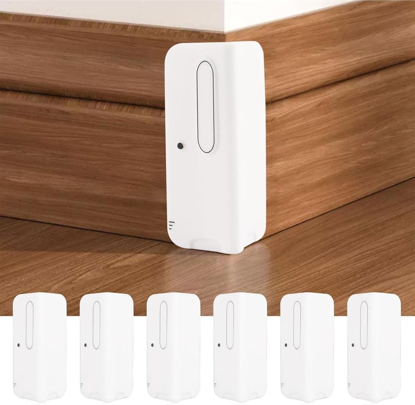 INCREWAY Baseboard Corner Blocks 6PCS Silicone Self Adhesive Safety Corner Cushion Baby Proofing Edge Guard Corner Protectors for Furniture Wall Base