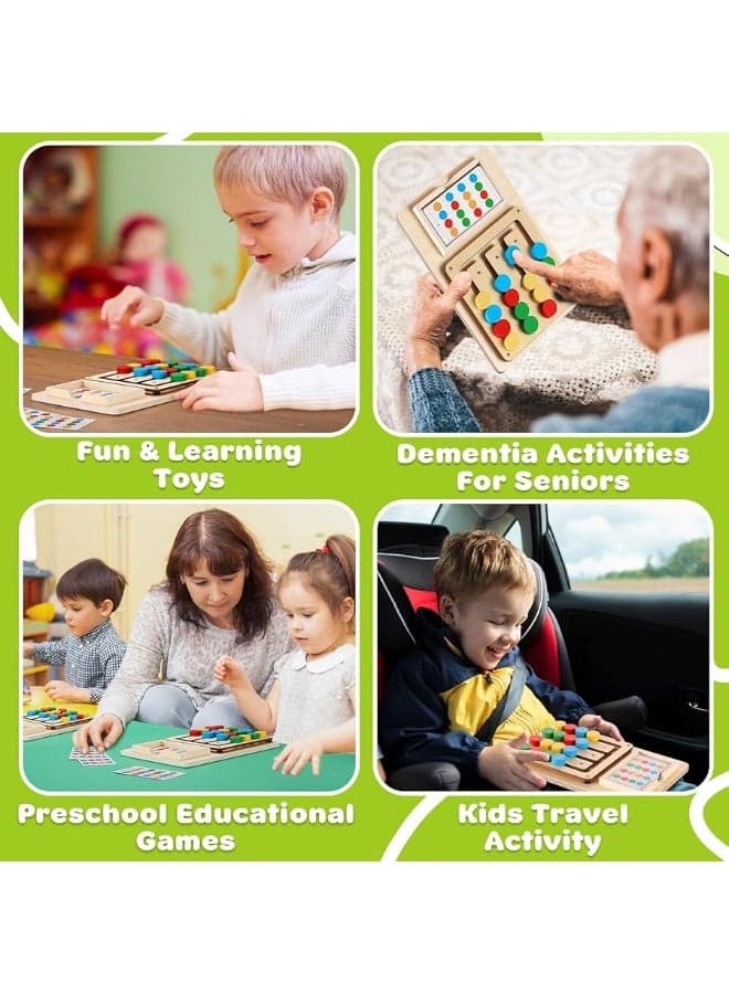 V-Opitos Color Matching Puzzle Toys, Montessori Brain Teasers Game for Kids Age 3, 4, 5, 6, 7 Years Old, Road Trip Toys for Boys & Girls, Handheld Games for Travel, Ideal Christmas, Birthday Gifts