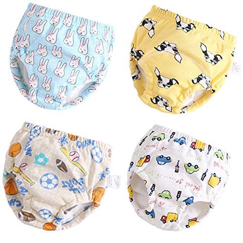 U0U erwear Size 2T,3T,4T,Waterproof Underwear for Kids Yellow 4T