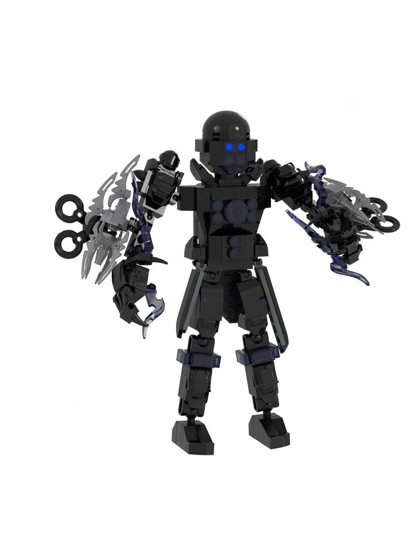 Children's Self-assembly Small Particle Toy Building Blocks Titan Electromagnetic Man Model