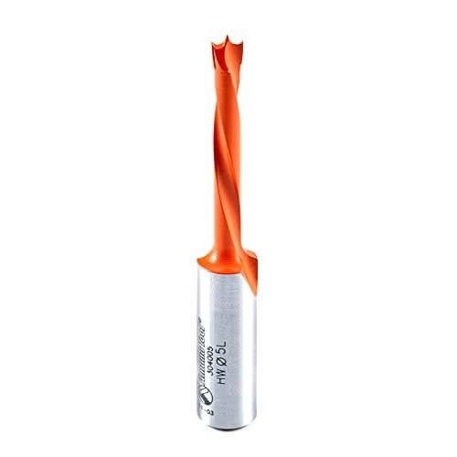 Amana Tool 304005 Carbide Tipped Brad Pt Boring Bit LH 5mm Dia x 70mm Long x 10mm Sh