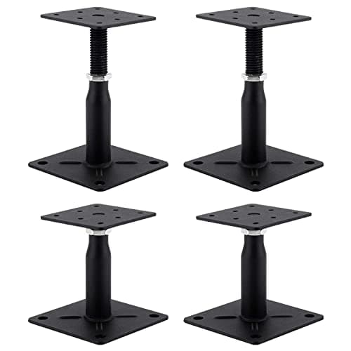 4 Pack Adjustable Support Jack for Floor Deck Foundation RV Step Stabilizer Mini Screw JackPost 4 to 7