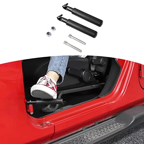 RT-TCZ for Wrangler Foot Pegs Rest Pedal for 2007-2025 Jeep Wrangler JK JKU JL JLU Gladiator JT Black Accessories 2pcs