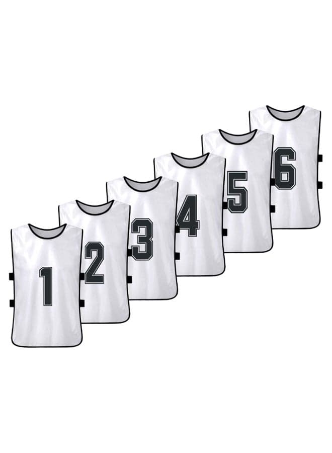 6-Piece Quick Drying Scrimmage Practice Vest Set 32 x 55cm