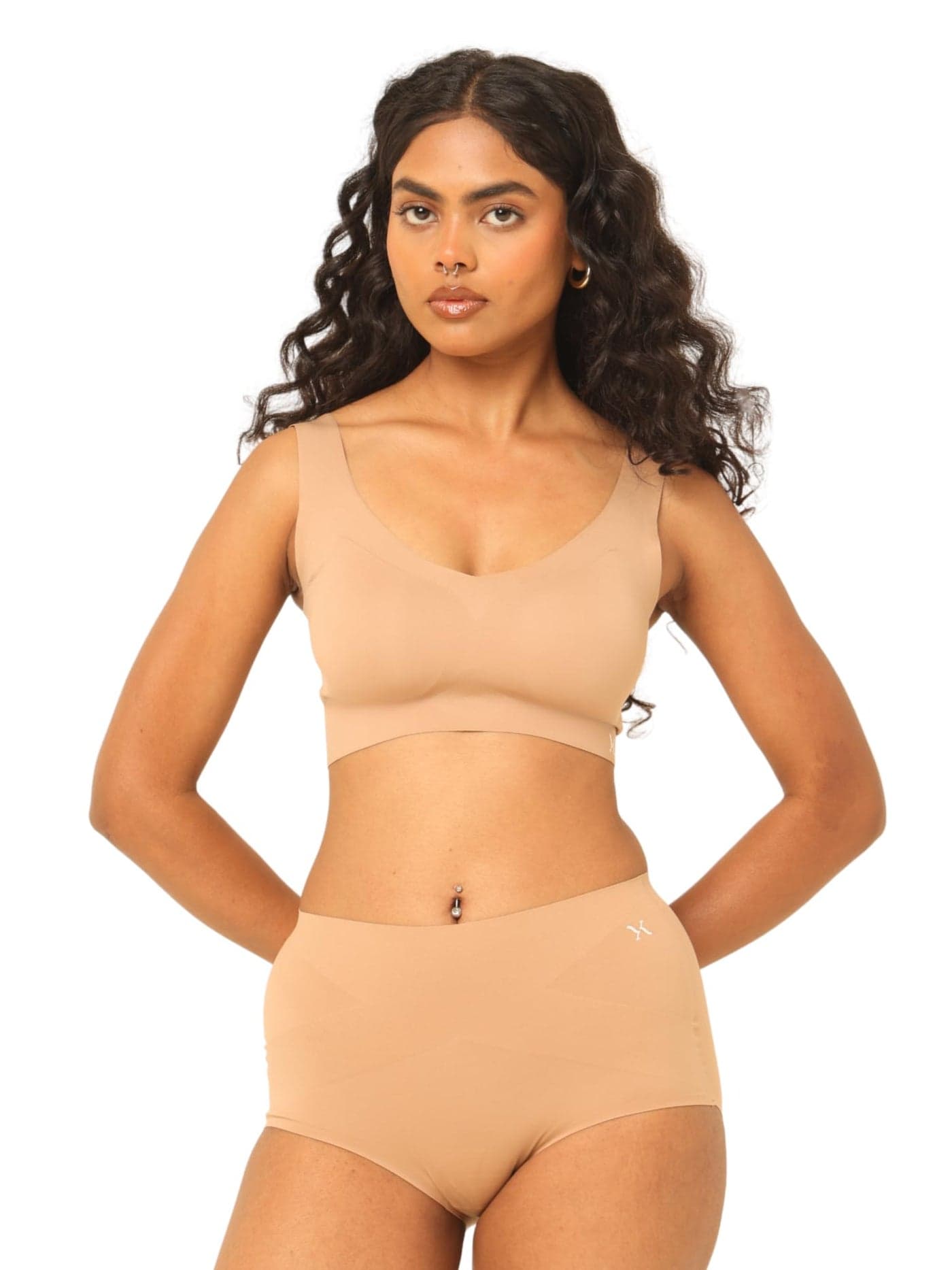 Krvvy All-Day Control Shaper | Women's Seamless High Waist Shapewear for Targeted Tummy Compression with Super Stretchable, Breathable & Premium Fabric Mocha
