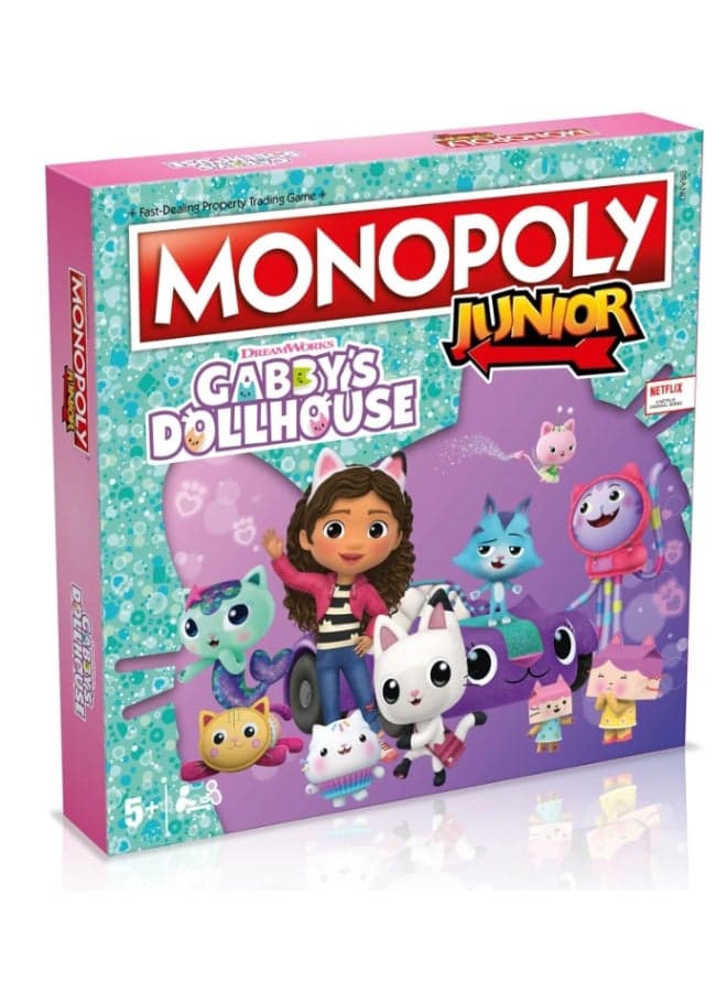 Gabby’s Dollhouse Junior Monopoly Board Game for Kids & Families