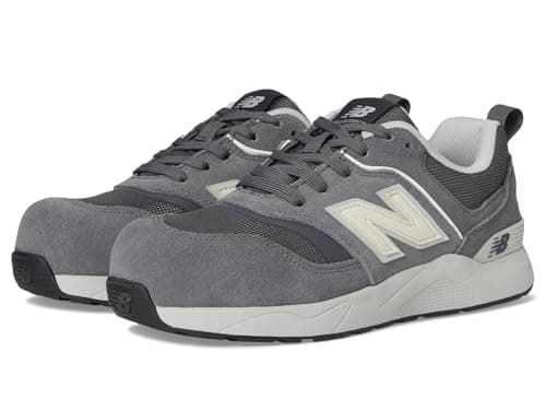 New Balance Men's Elite Lite Electrical Hazard X-Wide Composite Toe, Industrial Work Shoe Lightweight & Slip Resistant, Grey White, 7