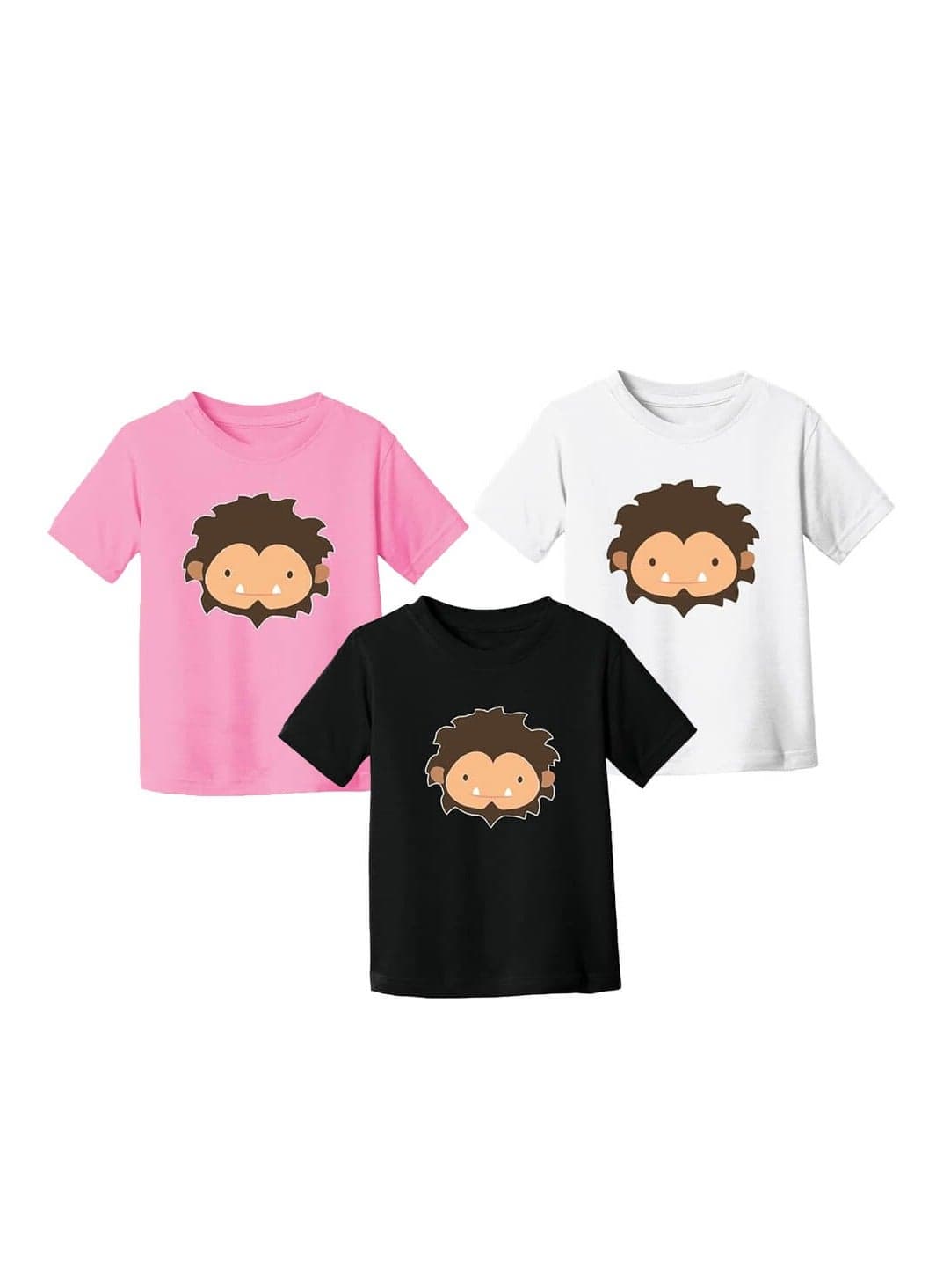 Sasquatch Merchandise Unisex Pack of 3 Combo T-Shirt for Kids - Round Neck Short Sleeve Cotton Tshirt for Boys and Girls - Kids Combo Tshirt - Perfect for Casual Wear, Outdoor Activities