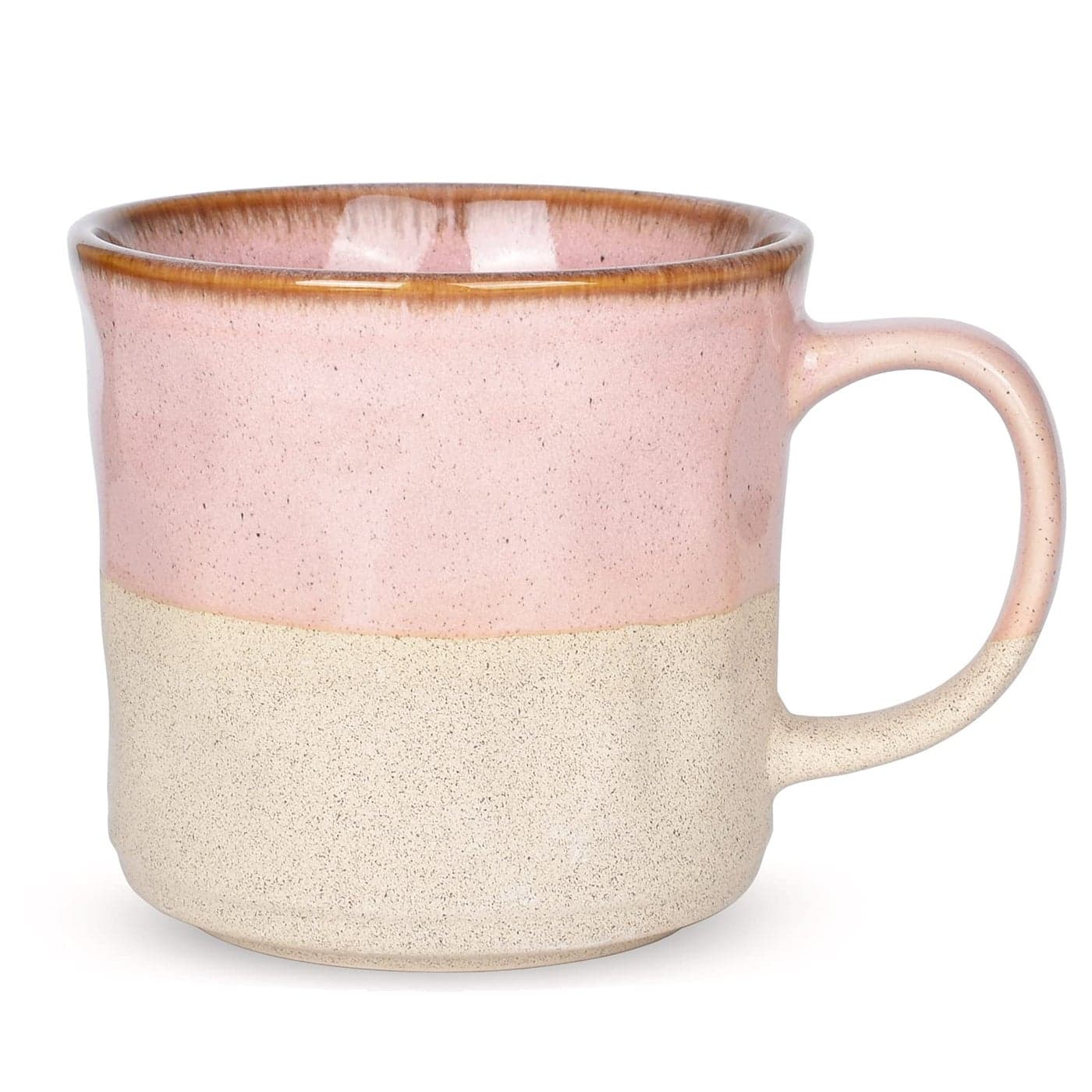 Bosmarlin Large Ceramic Coffee Mug Pink Big Tea Cup for Office and Home 18 Oz Dishwasher and Microwave Safe 1 PCS Pink 1