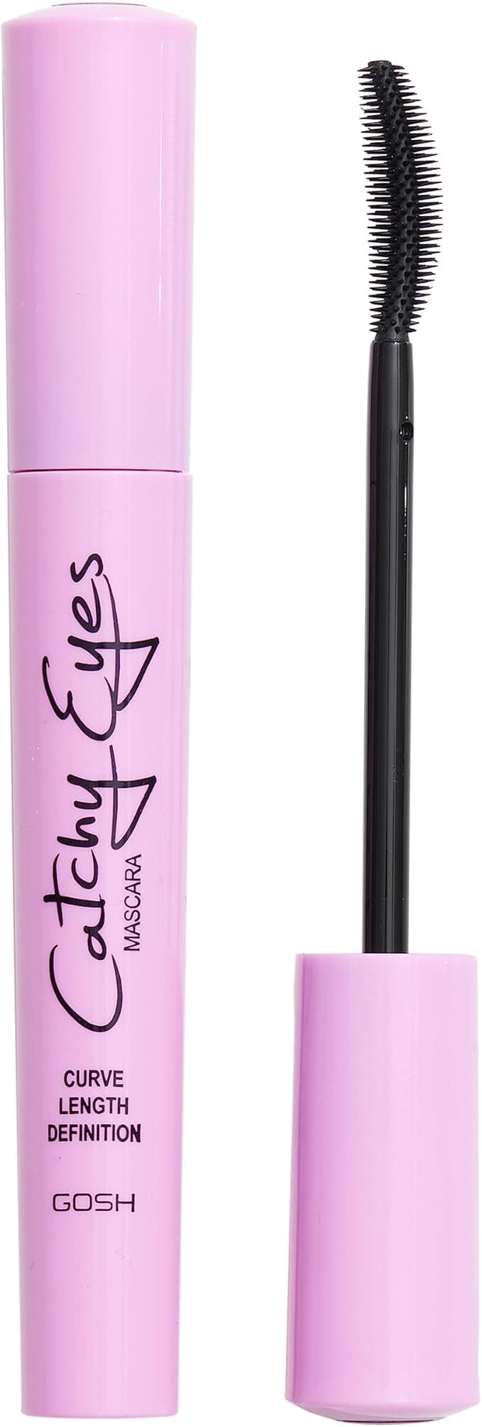 GOSH Catchy Eyes Mascara Allergy Certified for extra long defined lashes with cat eye effect I Hypoallergenic mascara for allergy sufferers and contact lens wearers I Perfume free I 001 Black