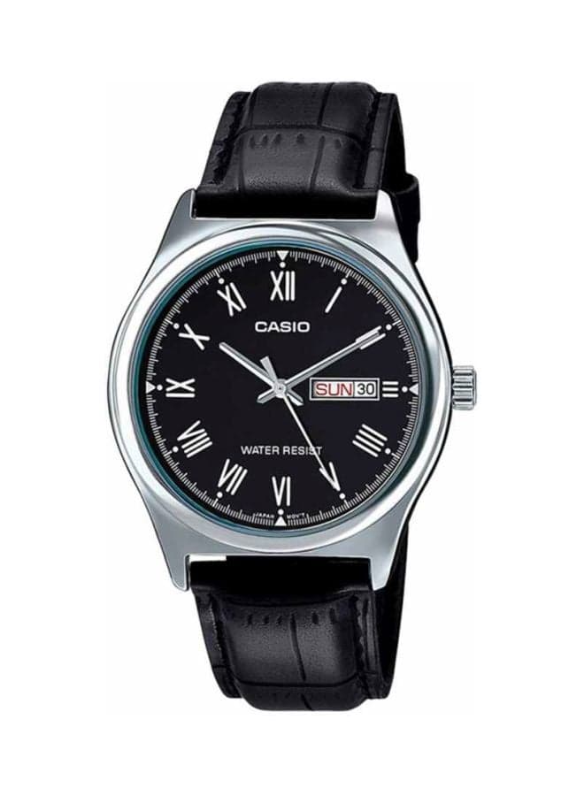 Men Water Resistant Analog Watch MTP-V006L-1B - 38 mm - Black