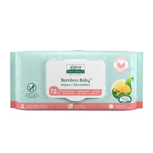 Aleva Naturals Bamboo Baby Wipes, Sensitive, 6 Count, 14.1 Ounce