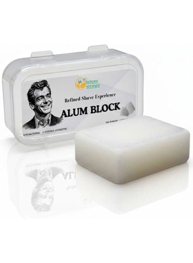 Alum Block for Shaving Soothing Aftershave Solution for Men Stops Bleeding from Nicks & Cuts Fitkari Alum Stone for Skin Care 3.5 oz Piedra de Alumbre by Herbs Botanica