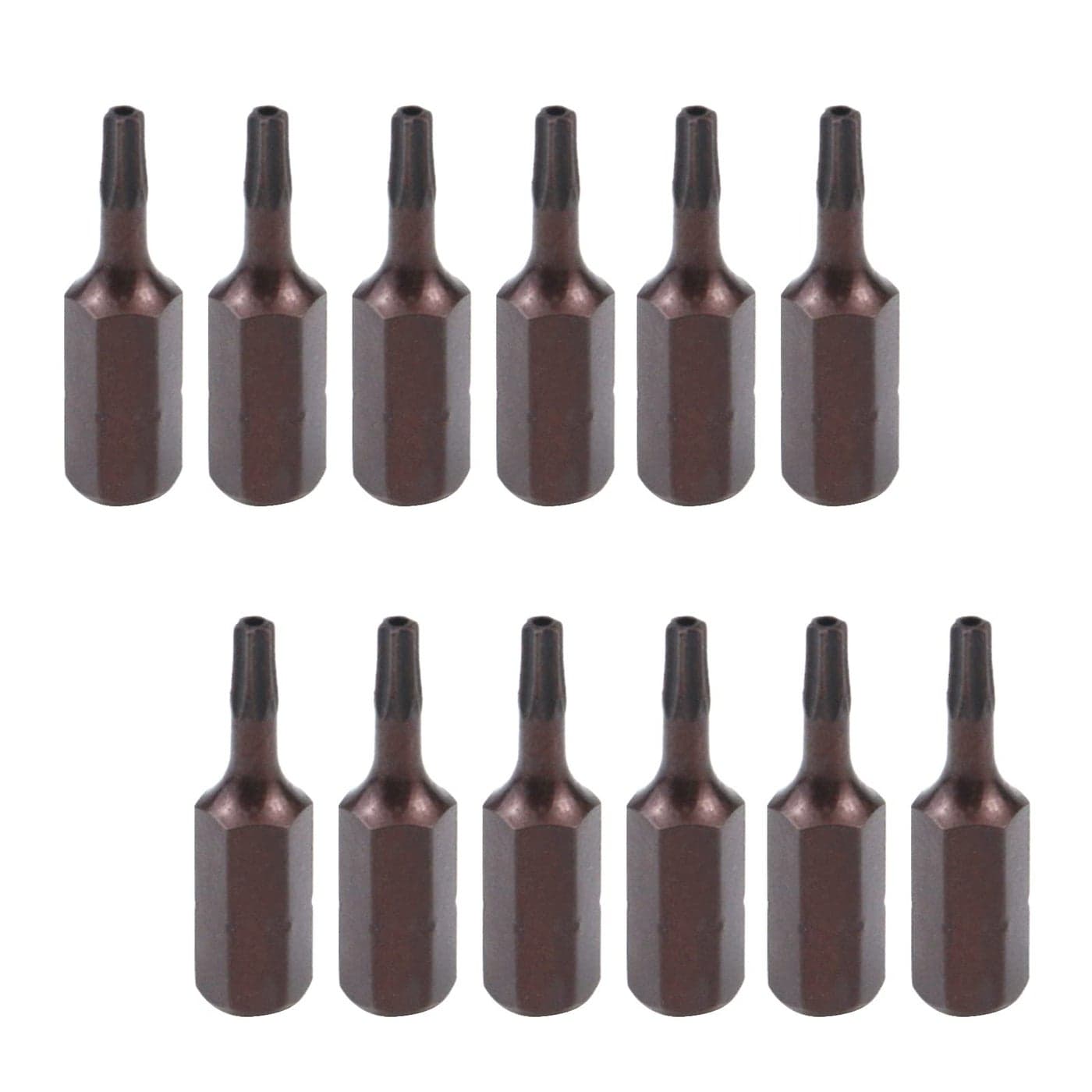 Antrader 12 Pcs 14Inch Hex Shank 1Inch Length Magnetic T10 Security Tamper Proof Torx Screwdriver Bits