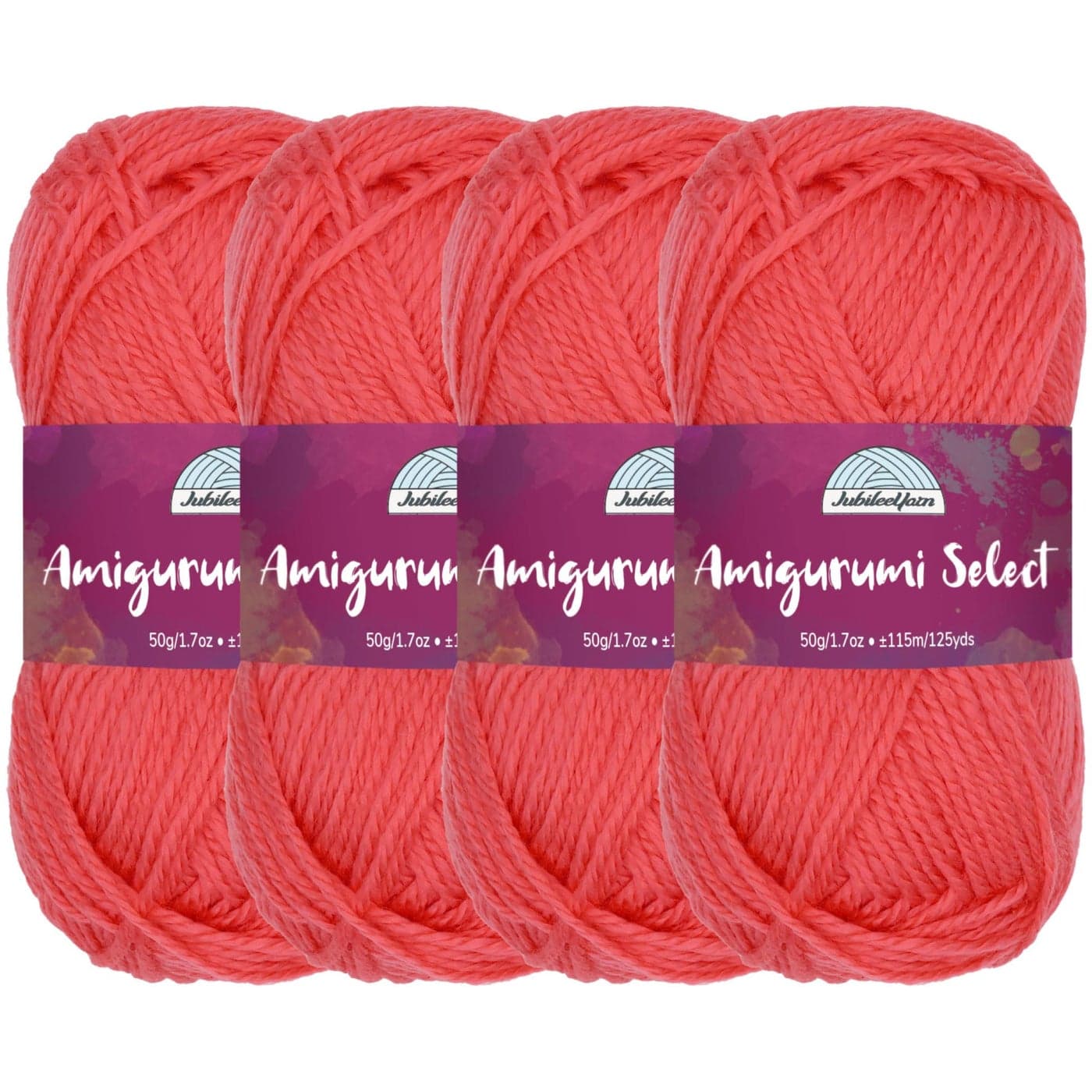 JubileeYarn Amigurumi Select Yarn Baby Acrylic Begonia 4 Skeins