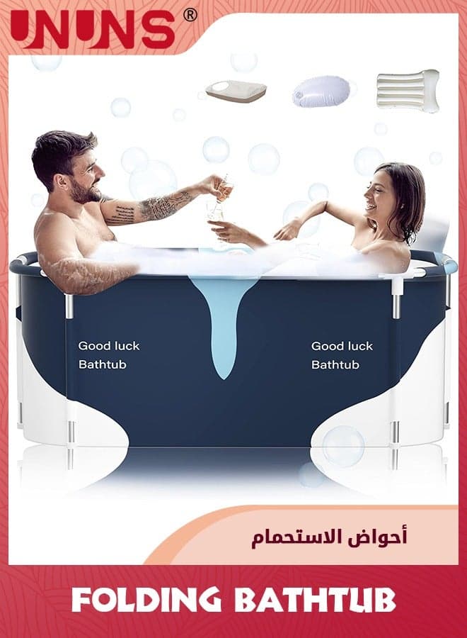 Portable Foldable Bathtub,120CM Freestanding Soaking Bath Tub For Adults,Separate Family Bathroom SPA Tub,Folding BathTub For Adult, Efficient Maintenance Of Temperature,Ideal For Hot Bath Ice Bath