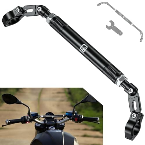 BRCOVAN Motorcycle Cross Bar Aluminum Alloy Length Adjustable Handlebar Extender Extension Motorcycle Balance Bar Reinforce Lever Fit for Handlebars 22mm in Diameter