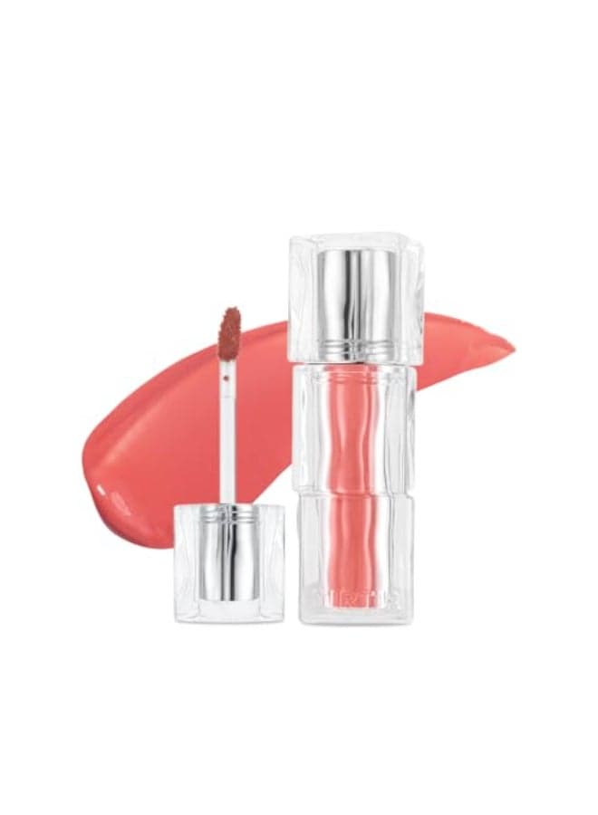 TIRTIR Mini Size Waterism Tinted Lip Gloss 10 Heart Berry 006 Fl Oz Kiss Ready Lipgloss 12H Long Lasting Non Sticky Natural Tinted Glow Korean Multiuse Cheek and Lip Tint for Women gift